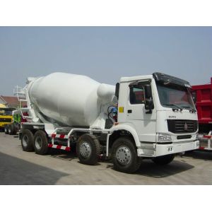 China White / Red Steel Wearproof Concrete Mixing Equipment Concrete Mixer Trucks 8 x 4 420 HP on sale