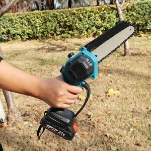 Portable 6 Inch Lithium Cordless Chainsaw With Oil Pump Battery Electric Mini