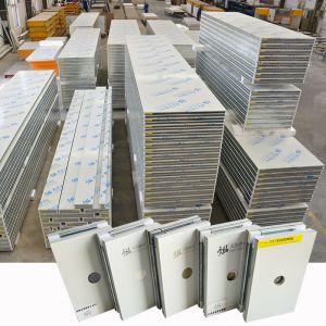 Building Cleanroom Rock Wool Sandwich Panel Polyurethane 100mm 150mm