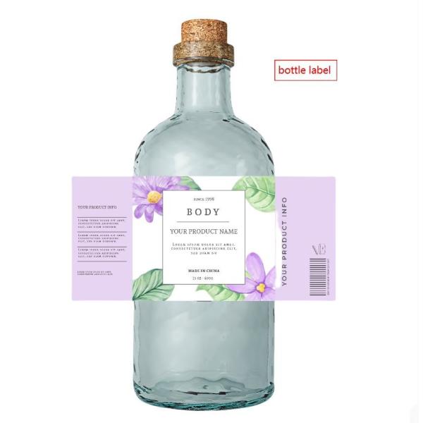 Customized waterproof wine bottle labels label sticker manufacturer