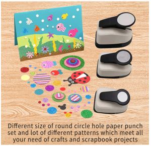 DIY Mini Craft Hole Punch with ZEQUAN Circle Paper Punch Cutter in Multiple