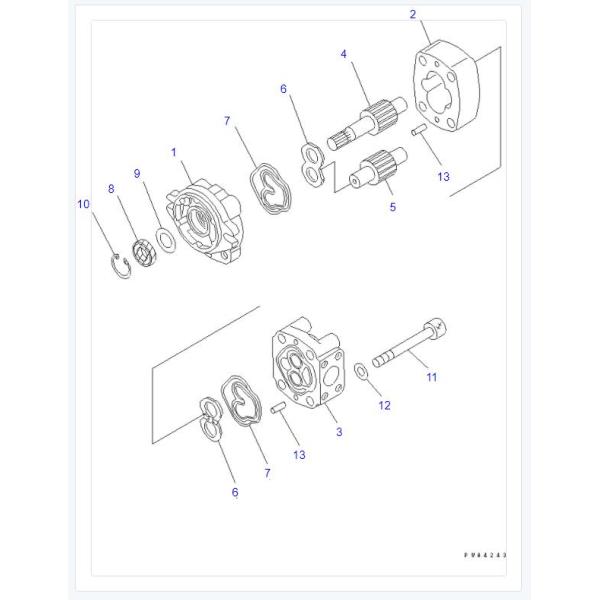 705 40 01020 Gear Hydraulic Pump For HM300 PC60-7 PC70-7 PC75UU-2 705 40 01020 Gear Hydraulic Pump For HM300 PC60-7 PC70-7 PC75UU-2