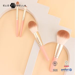 9pcs Professional Makeup Brush Set with Wooden Handle and Aluminium Ferrule