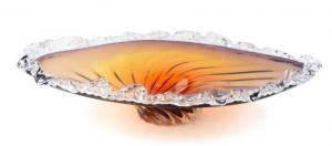 China Customized Glass Crystal Fruit Bowl Large Handmade Craftsmanship on sale