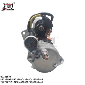QDJ2653M 24V 10T 7.0KW CAT320D2 CAT330GC 336GC 330D2 C9 STARTER MOTOR 4882807