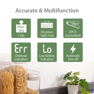 OEM Customized Kitchen Scale with Bowl for Baking Cooking 5kg/11lb LCD Display