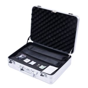 MS-M-01 S Silver Aluminum Molded Briefcase Aluminum Attache Carrying Case