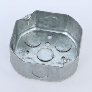 Draw Steel Octangular Conduit Junction Box 1/2" Inch Zinc Plated UL Listed