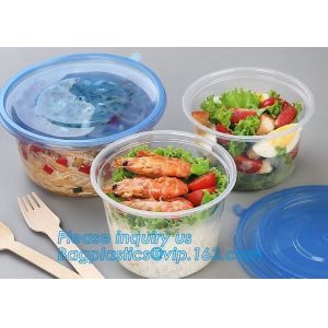 550ml Microwavable Plastic Disposable Food Packaging Container Rice Bowls For