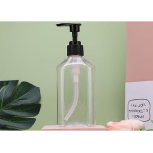 Refillable ISO9001 Flat PET Pump Bottle 300ml 700ml Dispensing Lotions Shampoos