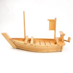 China Sustainable Bamboo 70cm Sushi Boat Tray With Flagpole on sale