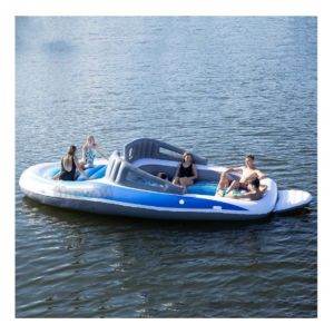 Cheap Newest Inflatable Airtight Water Party Boat for Island Float 5-10 Person Capacity for sale