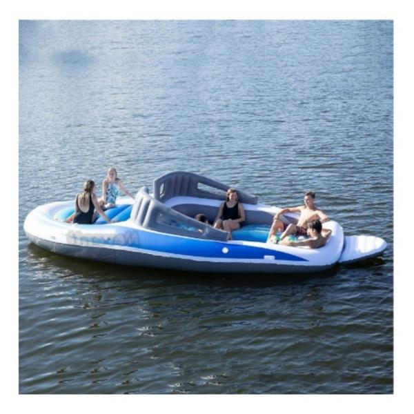 Newest Inflatable Airtight Water Party Boat for Island Float 5-10 Person