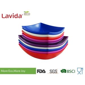 Durable Square Melamine Plates Bowls BPA Free Custom Made With Printing Logo