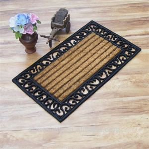 Oriental Coir Welcome Doormat Printed Pattern Anti - Slip Feature
