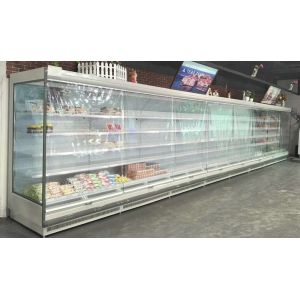 Supermarket open milk yogurt cooler, multi-deck refrigerator fruit display stand