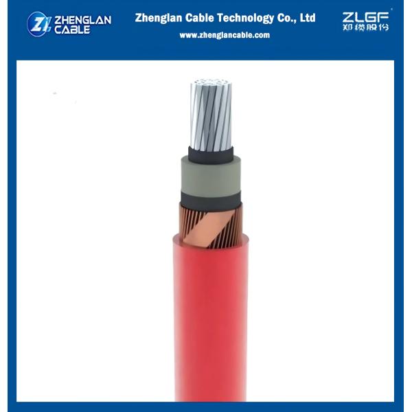 Quality AL/SC/XLPE/SC/CWS/PVC/CTS/PVC1x240/25mm2 IEC 60502-2 8.7/15KV Copper Wire Shield + Copper Tape Shield Sheath Red Medium Voltage Power Cable wholesale