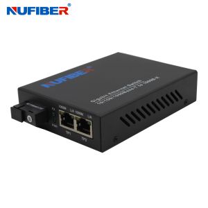 2port Gigabit Ethernet Network Switch With Fiber Ports Small Power Consumption