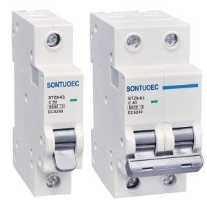 Cheap STEZ9 Series Miniature Breaker 1 Pole IEC 60898 Standard For Protecting circuit overload current type c mcb for sale