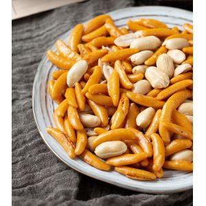 Persimmon Seed Shaped Japanese Rice Crackers Roast Healthy Nut Snack