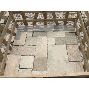 Cheap Pink Quartzite Stone Cladding Natural Quartzite Wall Tiles with L Corner Stone Retaining Wall for sale