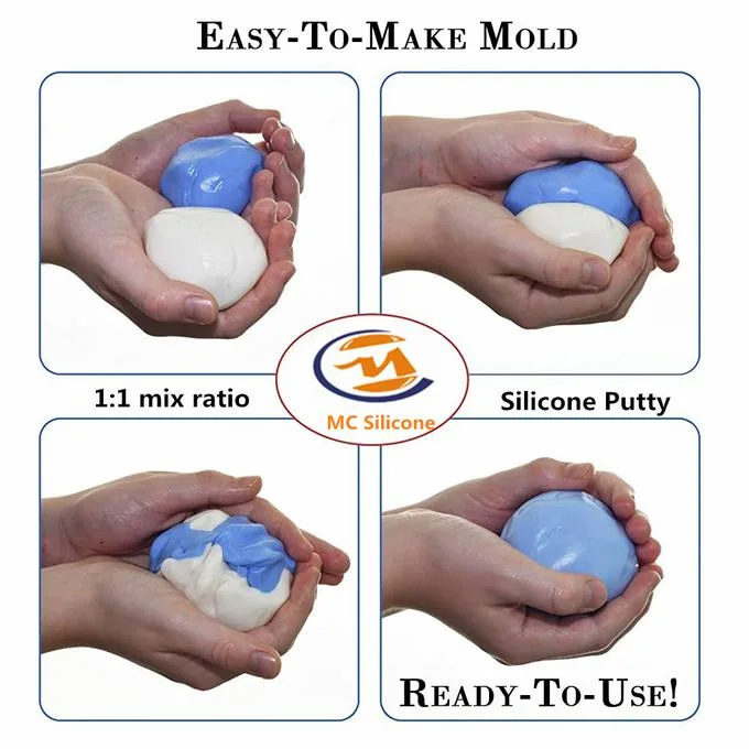 40 Shore A Hardness Silicone Putty for Resin Crafts Molds Full Curing Time 20-30mins