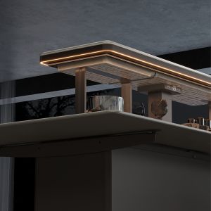 1232*465*791mm Fridge body size Multifunctional Marble Bar Table for Modern