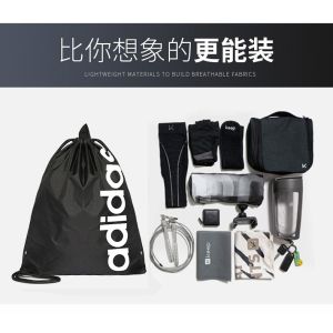 Exercise Fitness Durable Drawstring Backpack With Letter Patterned Printing