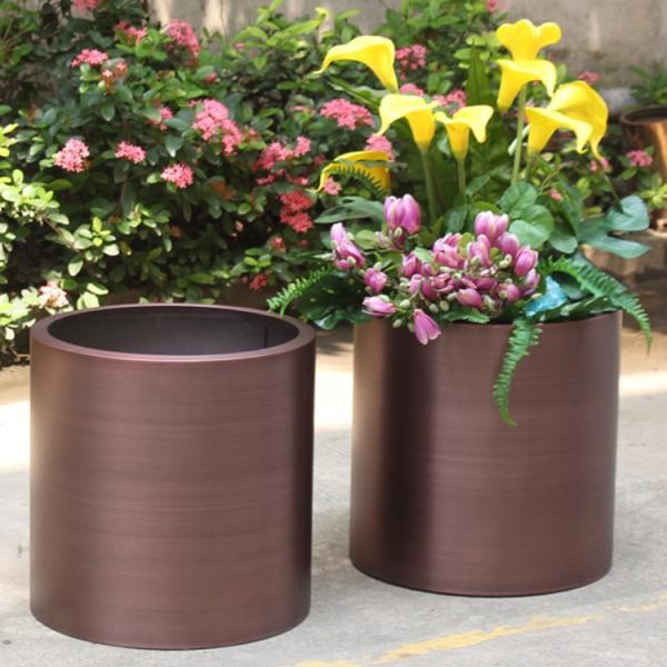 High quality interior flower pot metal flower bowl planter