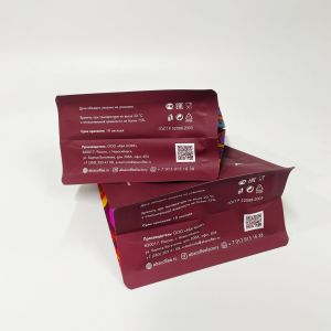 OEM Coffee Stand Up Pouch Flat Bottom Easy Tear Zipper Bag With Valve