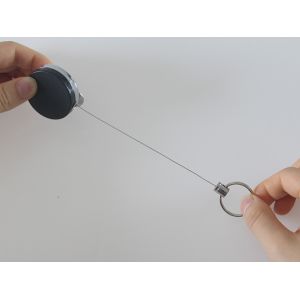 Deyi Custom Logo 40mm Badge Reel with Keychain Badge Clip Retractable Rope for