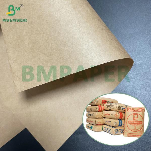Quality 75grs 80grs Brown Semi Extensible Cement Sack Kraft Paper 1020mm 1120mm wholesale