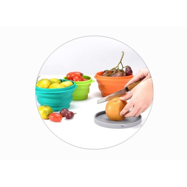 Quality Portable Travel Silicone Food Storage Containers Microwave Oven Silicone Collapsible Bowl wholesale
