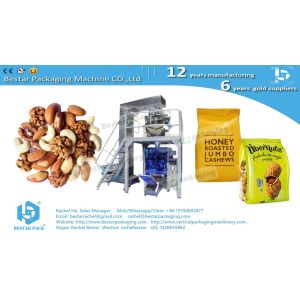 Automatic granules pouch packaging machine with 14 heads weigher teflon