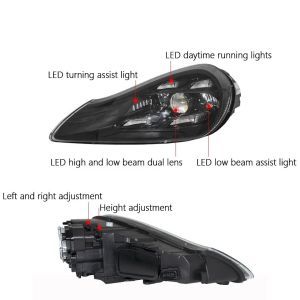 Upgrade Matrix Advanced Version LED Headlights For Porsche Cayenne 957 2007-2010