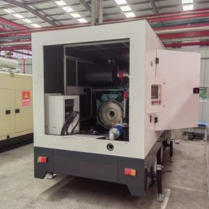 Remote Start Mobile Trailer Diesel Generator Set 200KW 250kva Rated Voltage 230