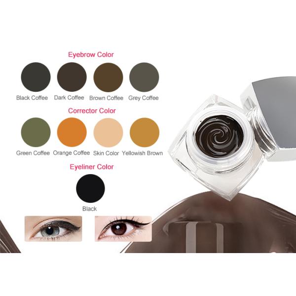 Permanent Makeup Paste Eyebrow Pigments 9 Colors Natural Looking Easy Coloring
