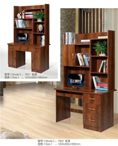 Cheap Multi - Role MDF Computer Desk , Computer Desk With Drawers And Shelves for sale