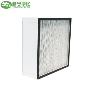 Plastic Frame Mini Deep Pleated Hepa Filter Glass Fiber Media High Efficiency