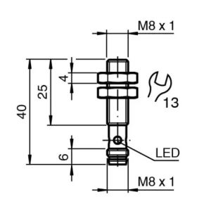 Pepperl+Fuchs NBB2-8GM25-E1-V3 Inductive Sensor | 2mm, NPN NC, IP67, M25x1.5