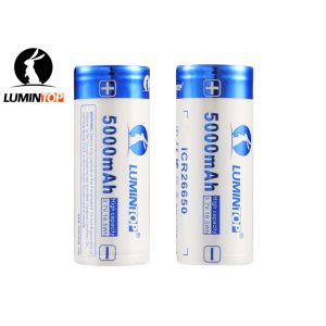 3.7V 5000mAh LED Torch Rechargeable Batteries , 26650 Lithium Rechargeable