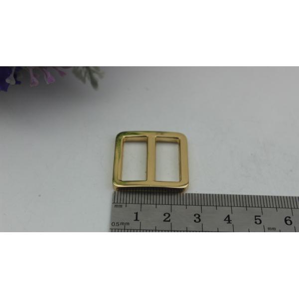 High quality 20 mm nickel color flat shape adjustable metal slide buckles for handbags