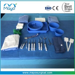 Cheap Blue Surgical Cardiovascular Drape Sterile Angiography Drape Set for sale