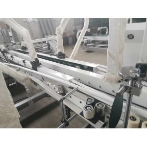 Economic Lead Belt Feeding Corrugated Stitching Machine With Folding Gluing