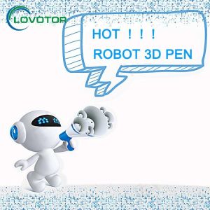 robot style 3d freehand drawing pens with built power and led light