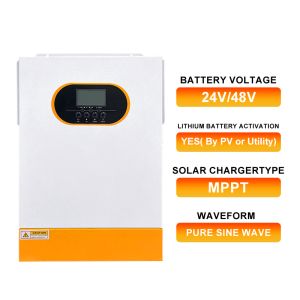 24V 48V Single Phase Off Grid Hybrid Solar Inverter Pure Sine Wave MPPT