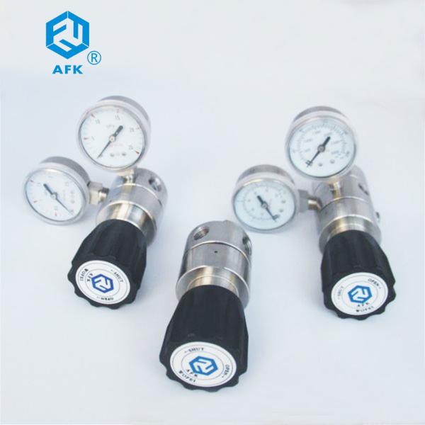 AFK Adjustable Oxygen Nitrogen Argon Regulator 6000 Psi 1/4NPT Female Body