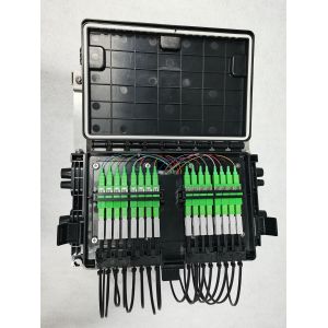 Outdoor Aerial Hanged ABS Plastic Fiber Distribution Box 2 Sides For Loading PLC