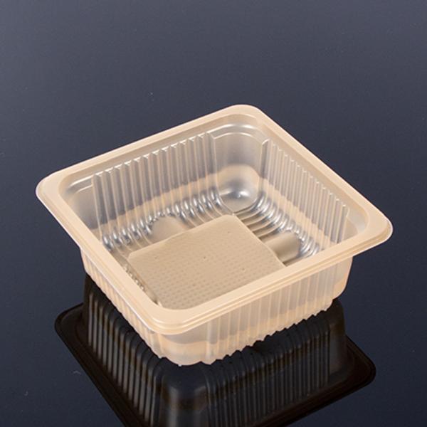 Quality Golden Square 7.5*7.5*3.2cm Mooncake Plastic Tray wholesale