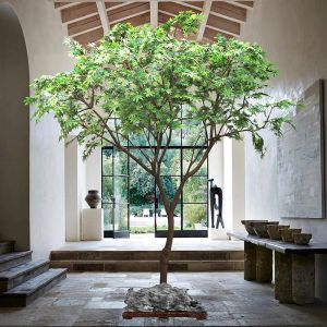 anti UV Artificial Landscaping Trees Green Maple hotel Decoration